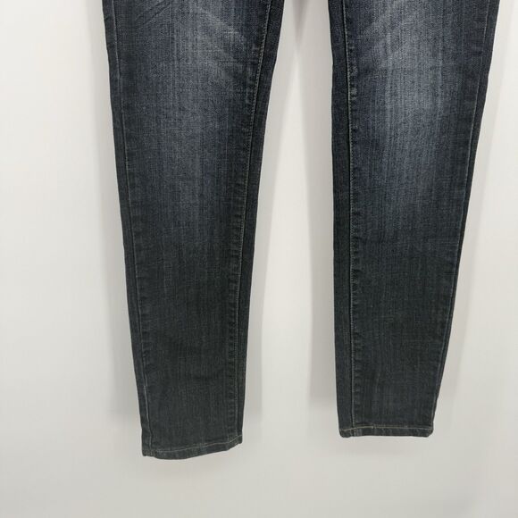 1st Kiss Juniors Y2k Dark Wash Mid Rise Skinny Ankle Jeans Size 9 - Picture 3 of 10